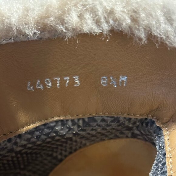 Womens Aquatalia Larisa Sand Suede Shearling Fur Ankle Zip Sneaker Booties 8.5 - Picture 10 of 16